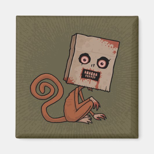 Psycho Sack Monkey Magneet (Voorkant)