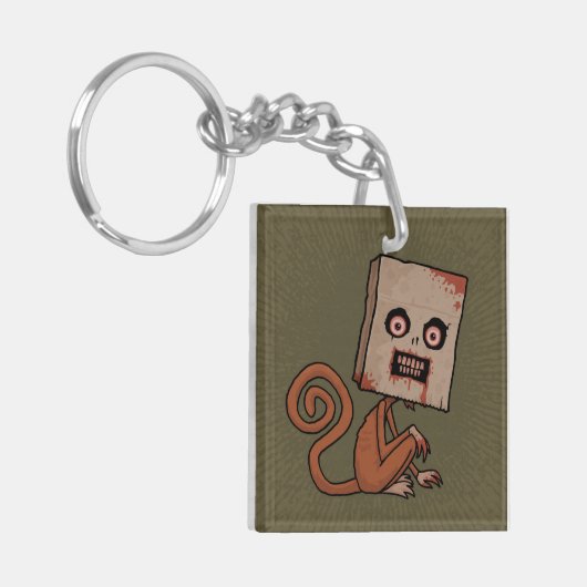 Psycho Sack Monkey Sleutelhanger (Voorkant Links)