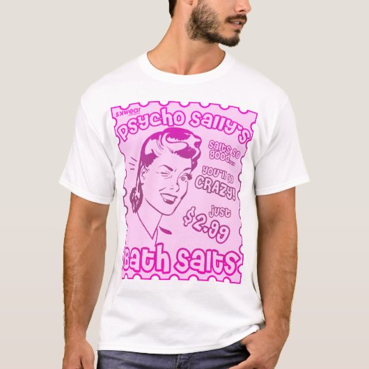 Psycho Sally's Bath Salts - Custom - PINK LOGO T-shirt (Voorkant)