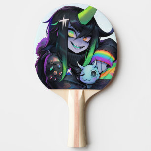 Psycho Schattige Monster Anime Girl Tafeltennisbatje