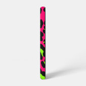 Psycho Skull Hot Pink Leopard Print Samsung Galaxy Hoesje (Linkerkant)