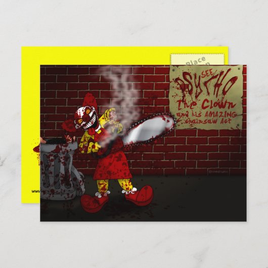 Psycho the Clown Postcard Briefkaart (Voorkant / Achterkant)