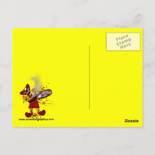 Psycho the Clown Postcard Briefkaart (Achterkant)