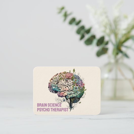 Psycho Therapeut, Coaching - Visitekaartje (Staand voorkant)