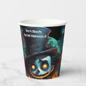 Psycho Top Hat Halloween Party Papieren Bekers (Voorkant)