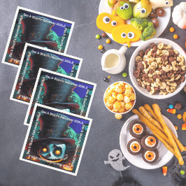 Psycho Top Hat Halloween Party Servet