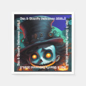 Psycho Top Hat Halloween Party Servet (Voorkant)