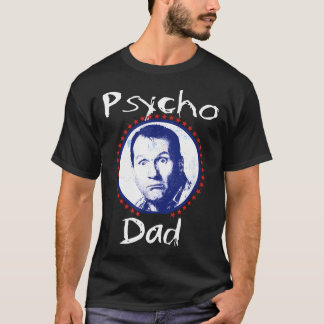 Psycho Vader Grappig - Heren Mao Kraag Letter T-shirt