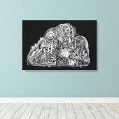 Psycho Warrior Canvas Afdruk (Insitu (Houten vloer))