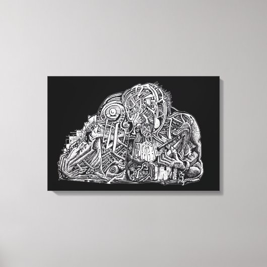Psycho Warrior Canvas Afdruk (Voorkant)
