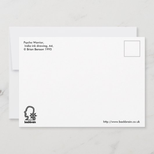 Psycho Warrior, door Brian Benson, Flat Kaart (Achterkant)