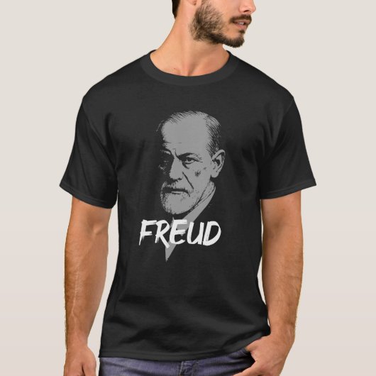 Psychoanalytische dr Freud icoon portret T-shirt (Voorkant)