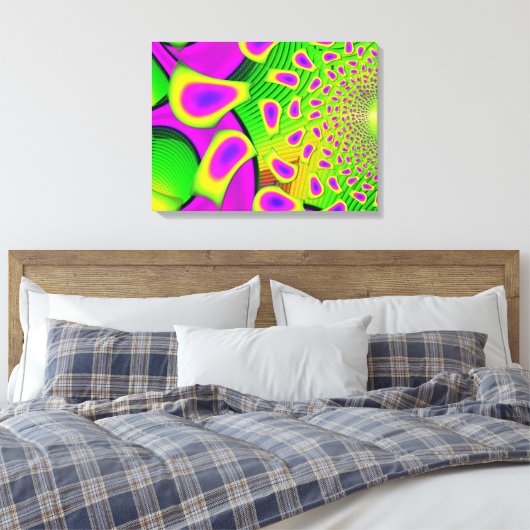 PsychoBerries 3d glazen fractal Canvas Afdruk (Insitu (Slaapkamer))