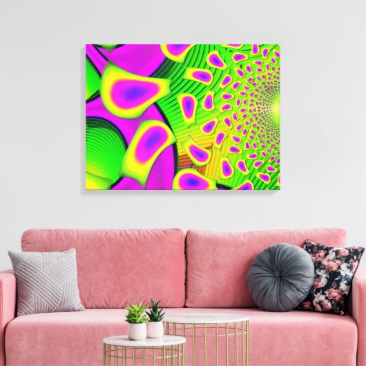 PsychoBerries 3d glazen fractal Canvas Afdruk (Insitu (Woonkamer))