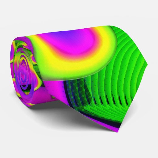 PsychoBerries 3d glazen fractal Stropdas (Opgerold)