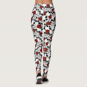 Psychobilly schedels en rode rozen leggings (Achterkant)