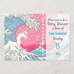 Psychodelic Bubblegum Kunagawa Surfer Cat Kaart