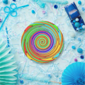 Psychodelic Color Swirl Paper Bord (Feest)