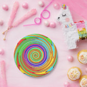 Psychodelic Color Swirl Paper Bord (Feest)