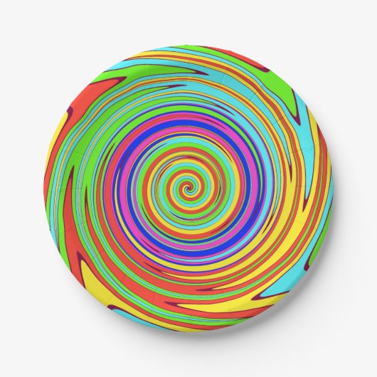 Psychodelic Color Swirl Paper Bord (Voorkant)