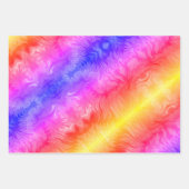 Psychodelic Kleurrijke Tie Dye Flat Sheet Set van  Inpakpapier Vel (Voorkant 3)