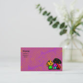 psychodelische paddenstoel visitekaartje (Staand voorkant)