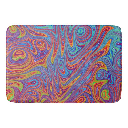 Psychodelische texturen badmat (Voorkant)