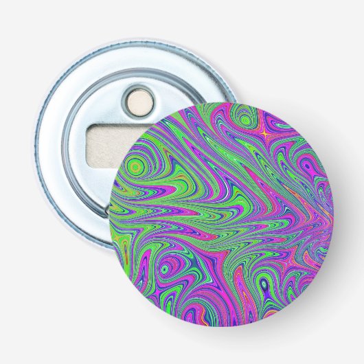 Psychodelische texturen button flesopener (Voorkant)