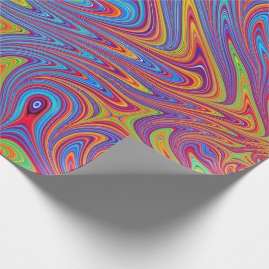 Psychodelische texturen cadeaupapier (Hoek)