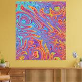 Psychodelische texturen canvas afdruk (Insitu (Woonkamer))