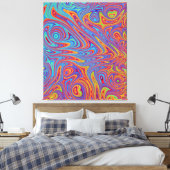 Psychodelische texturen canvas afdruk (Insitu (Slaapkamer))