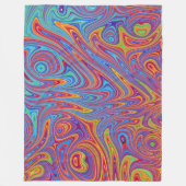 Psychodelische texturen fleece deken (Voorkant)