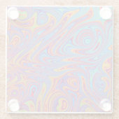Psychodelische texturen glazen onderzetter (Achterkant)