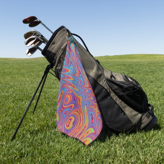 Psychodelische texturen golfhanddoek (Groen)