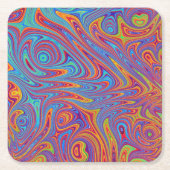 Psychodelische texturen kartonnen onderzetters (Voorkant)