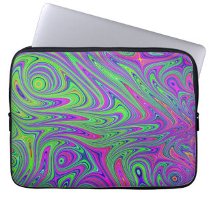 Psychodelische texturen laptop sleeve