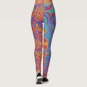 Psychodelische texturen leggings (Achterkant)