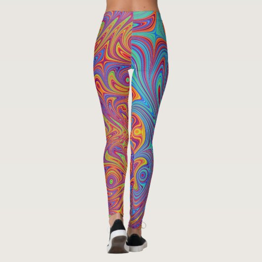 Psychodelische texturen leggings (Achterkant)