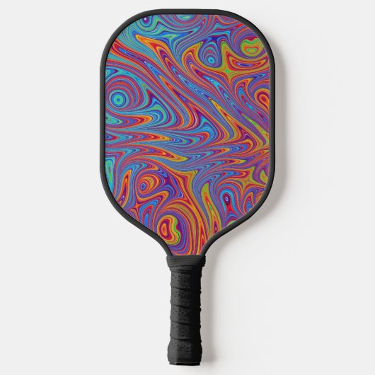 Psychodelische texturen pickleball paddle (Achterkant)