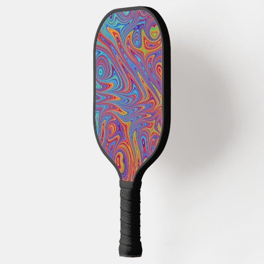 Psychodelische texturen pickleball paddle (Links)