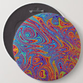 Psychodelische texturen ronde button 6,0 cm (Voorkant /achterkant)
