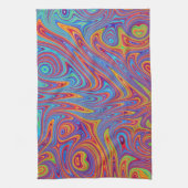 Psychodelische texturen theedoek (Verticaal)