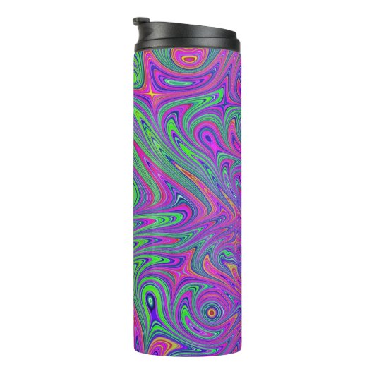 Psychodelische texturen thermosbeker (Geroteerd rechts)