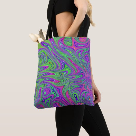 Psychodelische texturen tote bag (Dichtbij)
