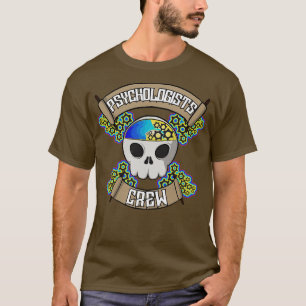 Psychologen bemannen vrolijke piraat t-shirt