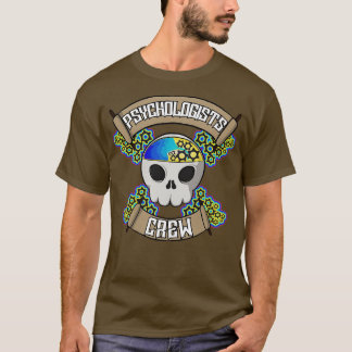 Psychologen bemannen vrolijke piraat t-shirt