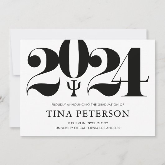 Psychologie Afstuderen Aankondiging (Voorkant)