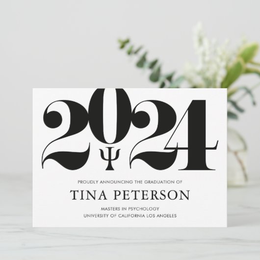 Psychologie Afstuderen Aankondiging (Staand voorkant)