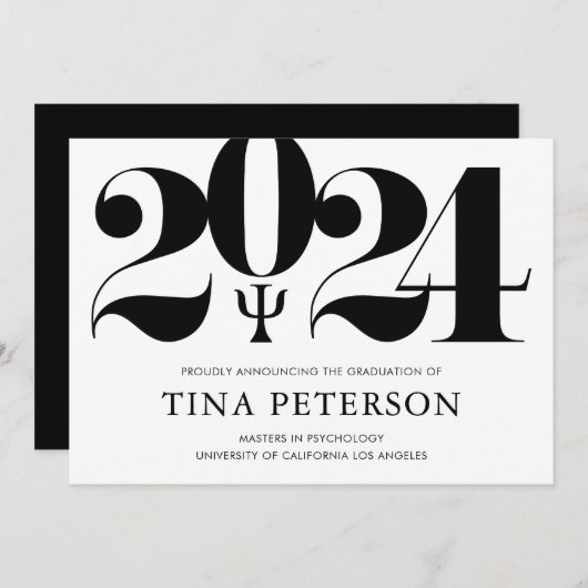 Psychologie Afstuderen Aankondiging (Voorkant / Achterkant)