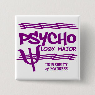 Psychologie Belangrijke knop Vierkante Button 5,1 Cm